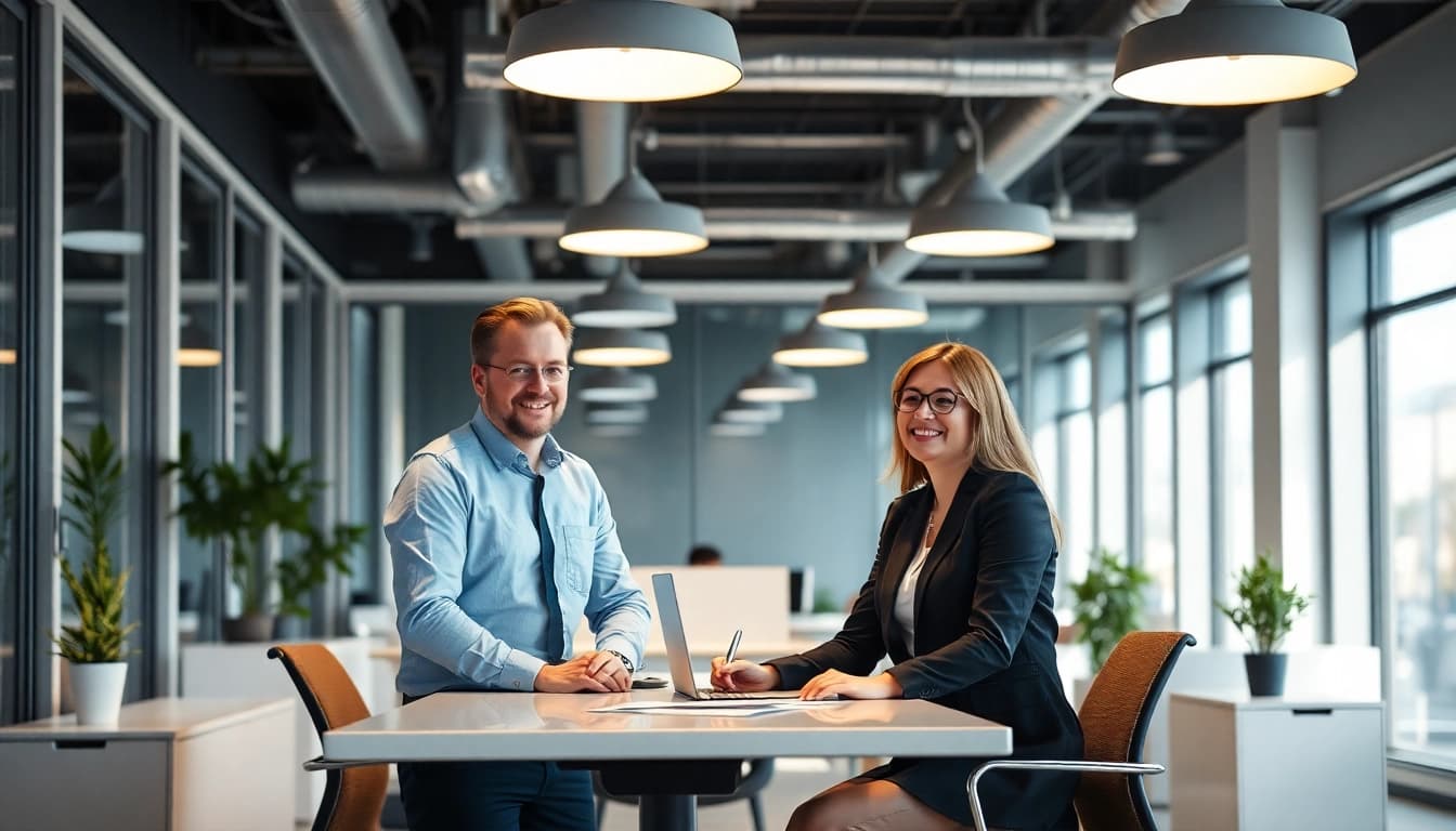 Berater für Unternehmensberatung analysieren gemeinsam Strategien in einem modernen Büro