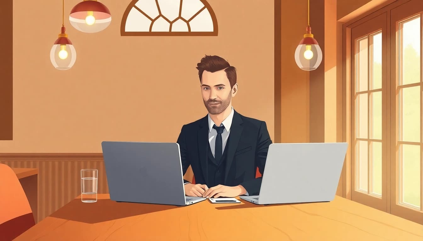 Professioneller Headhunter Gastronomie berät bei der Personalsuche im eleganten Restaurant-Umfeld.