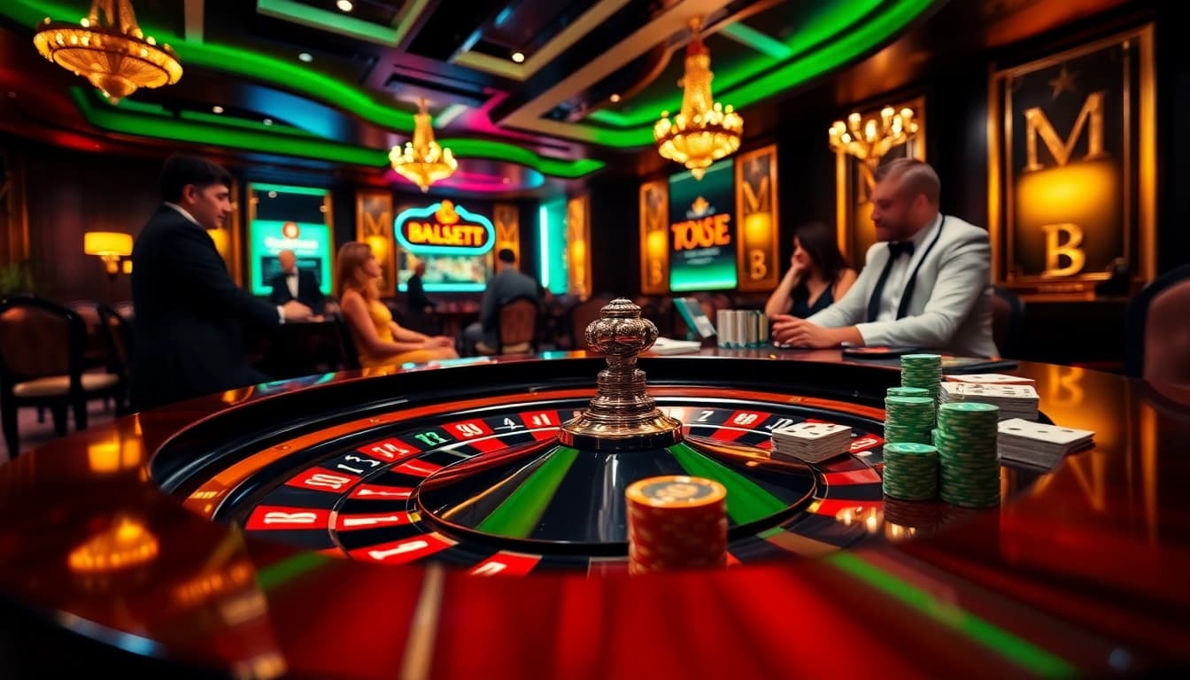 Engage in Plagiatsüberprüfung with excitement at a luxurious casino table filled with poker chips and cards.