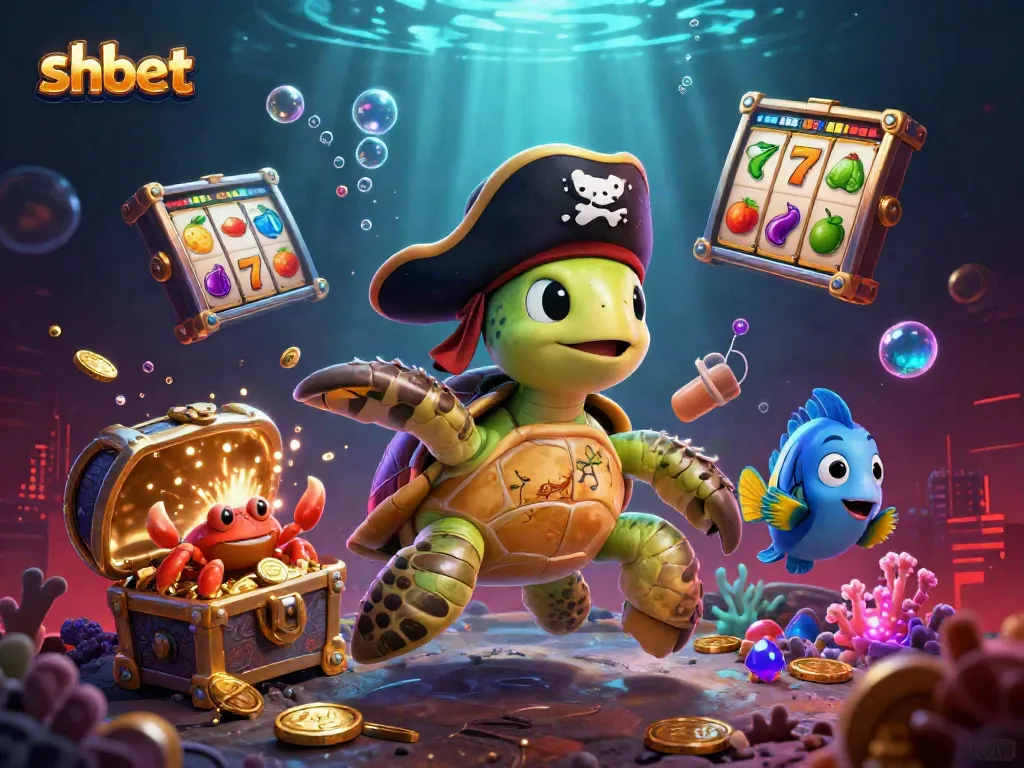 Engage in thrilling gaming adventures at shbet with a vibrant underwater casino scene featuring dynamic characters and elements.