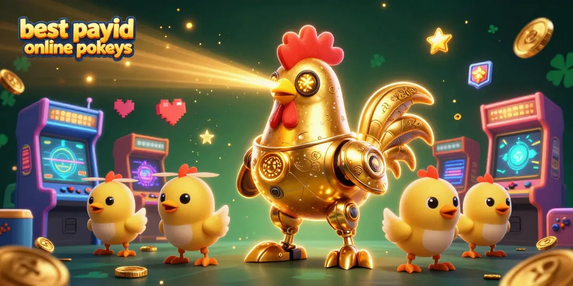 Experience the best payid online pokies with a vibrant 3D illustration showcasing thrilling game features.