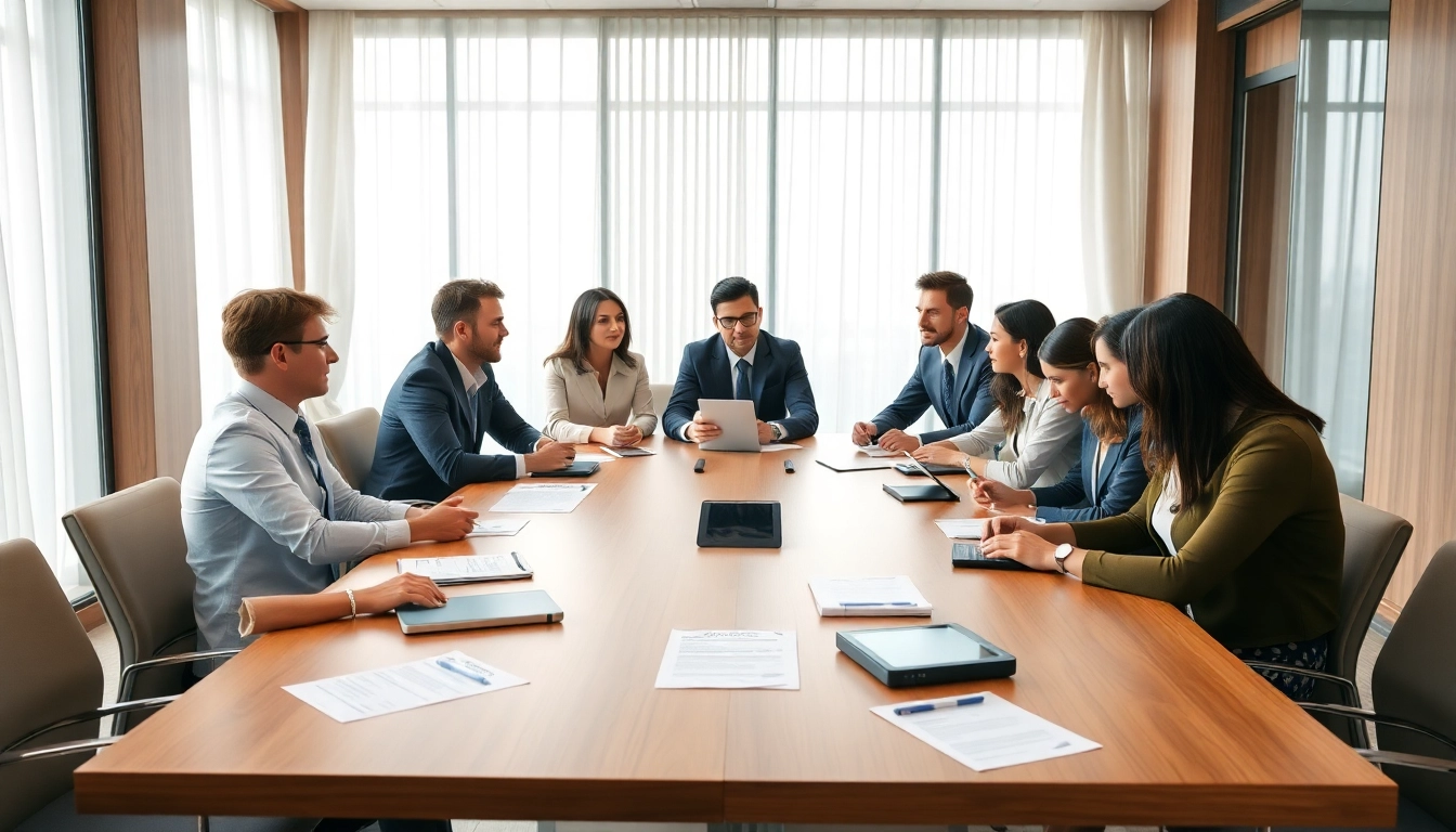 Headhunter Schweiz in einem professionellen Geschäftstreffen, das Strategien für die Rekrutierung behandelt.