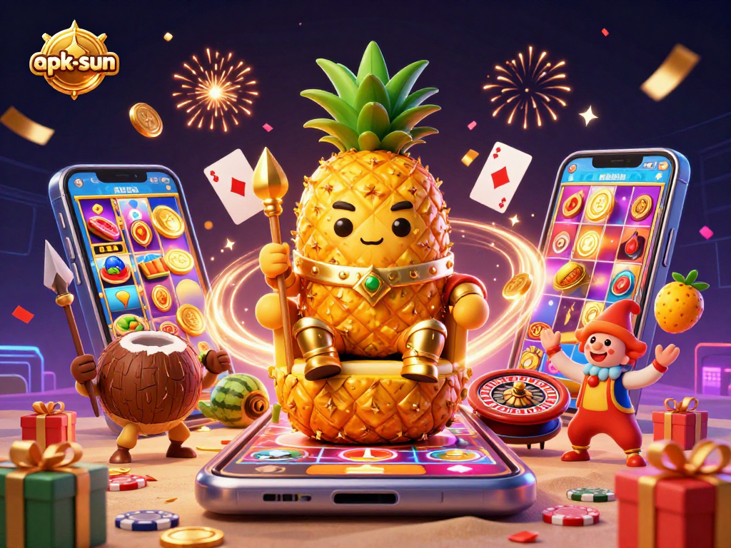 Engage with apk-sun and explore vibrant casino themes in dynamic 3D illustration.