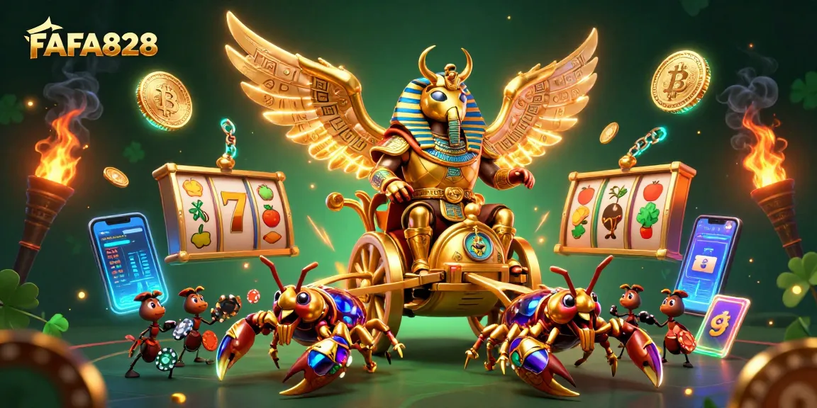 FAFA828 gaming experience highlights jackpot action with golden scarab and scorpions