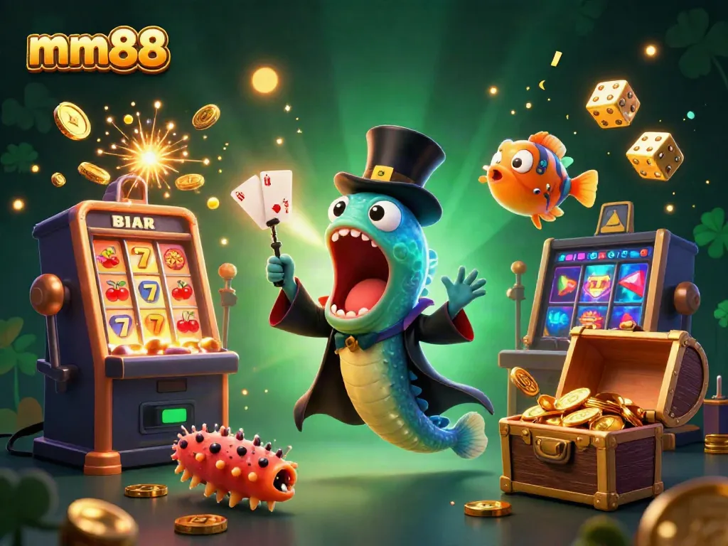 Experience thrilling casino excitement at mm88 with a deep-sea eel magician and winning elements!