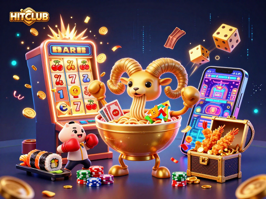Experience thrilling wins with HITCLUB's vibrant casino games featuring interactive characters and exciting action.
