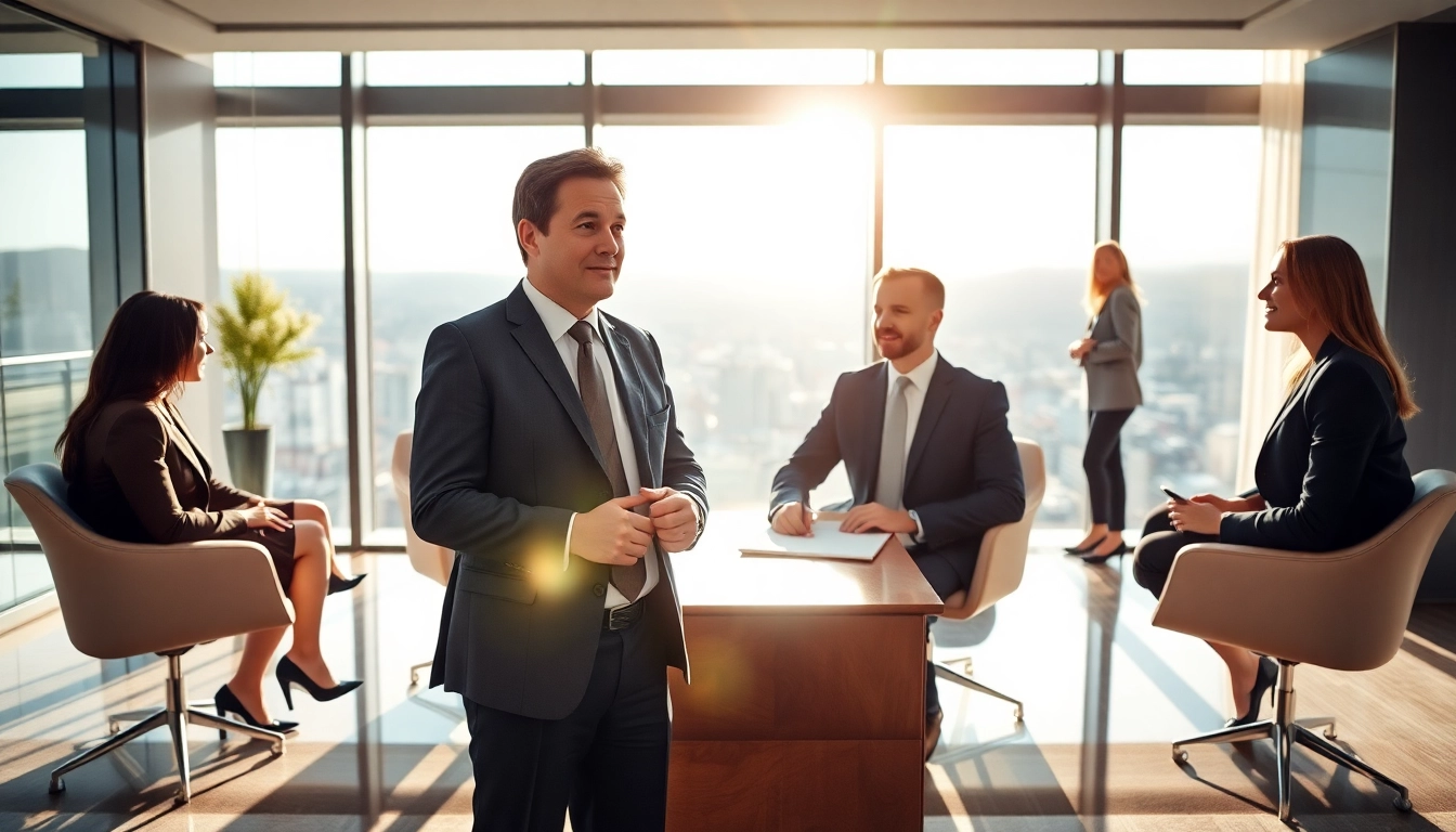 Headhunter Schweiz in einem professionellen Meeting mit Kandidaten und Kunden.