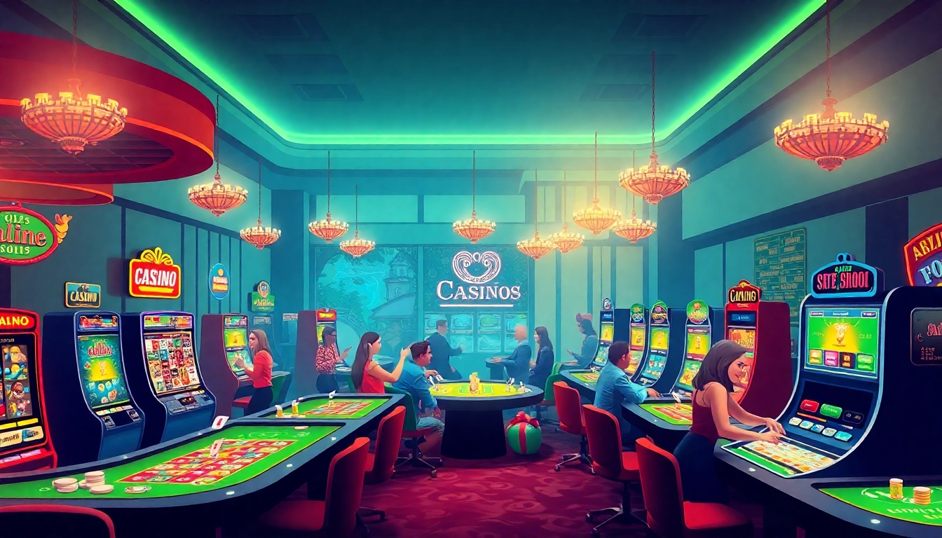 Experience thrilling gameplay at Online Casinos Österreich with players enjoying diverse slots and casino games.