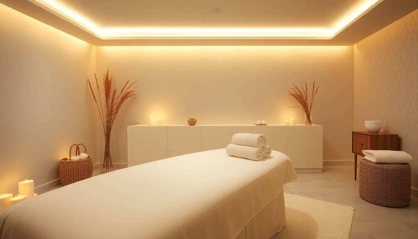 Adjustable behandlungliege with premium upholstery for therapeutic spas and wellness centers.