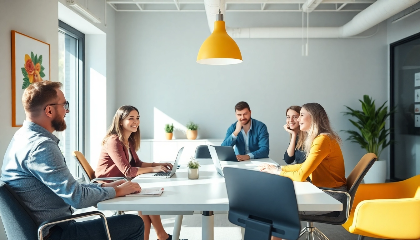 Beraterteam in einer Unternehmensberatung Hannover diskutiert innovative Lösungen.