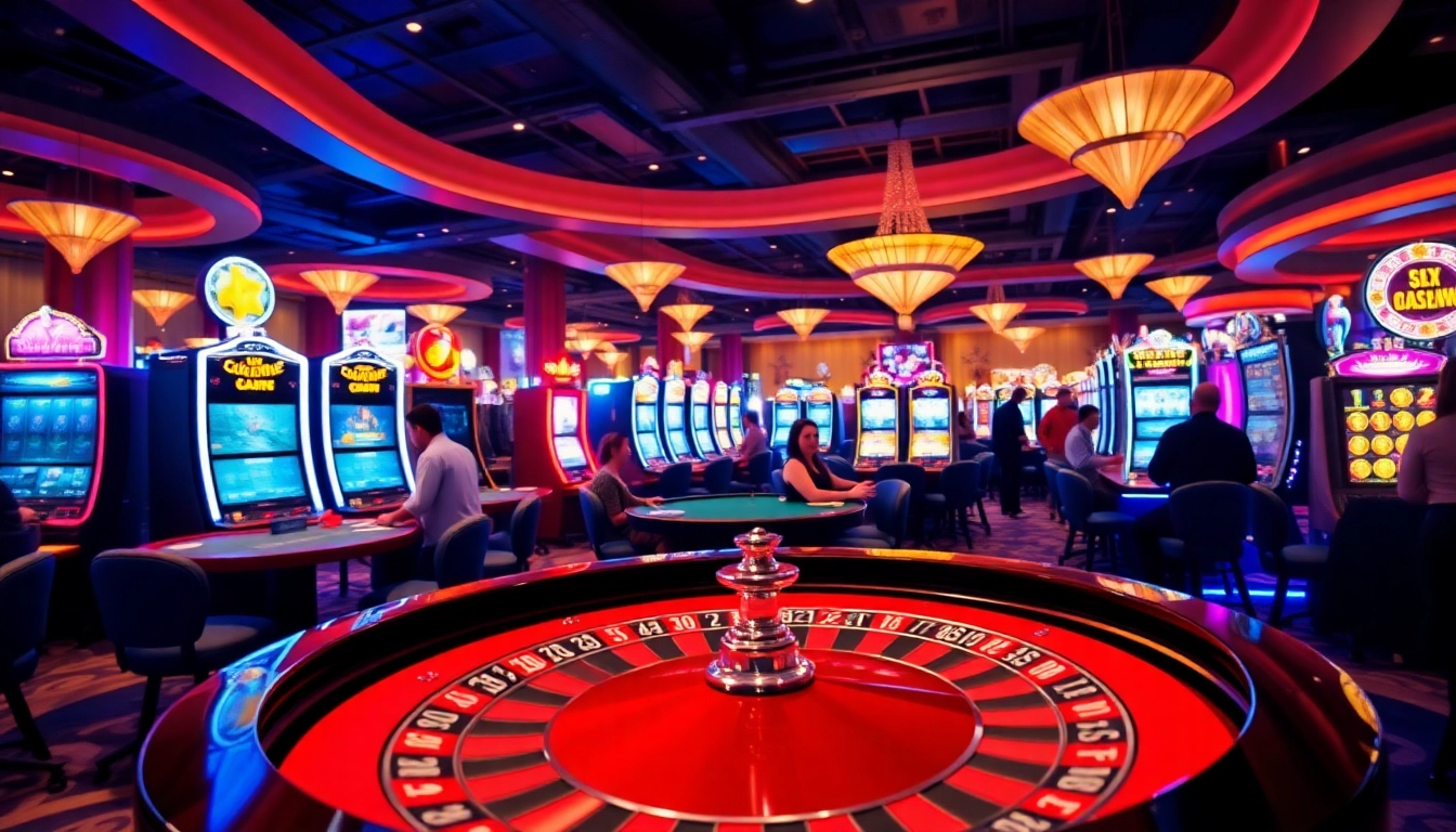 Experience the excitement at the beste online casino schweiz with vibrant gaming tables filled with players.