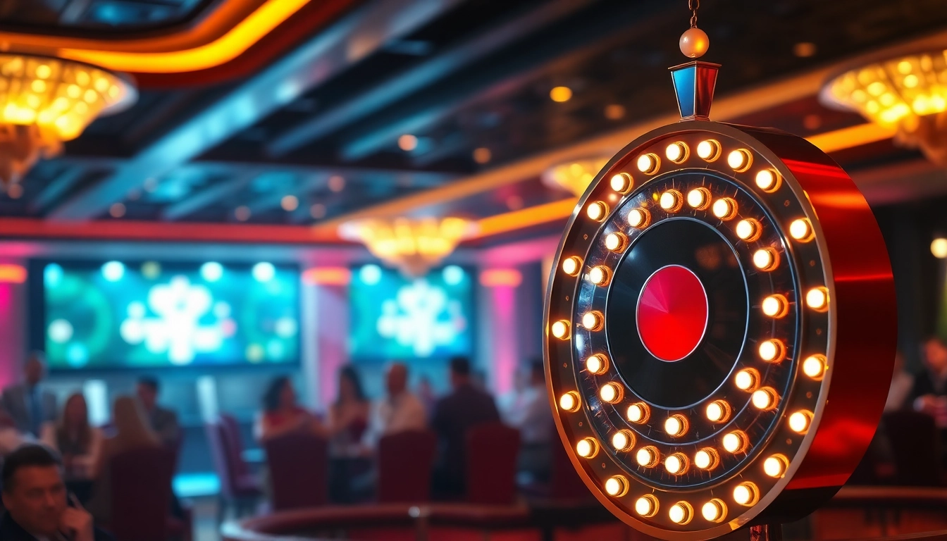 Das Plinko-Spiel in einer eleganten Casino-Umgebung, die die Frage beleuchtet, ob Plinko seriös ist.