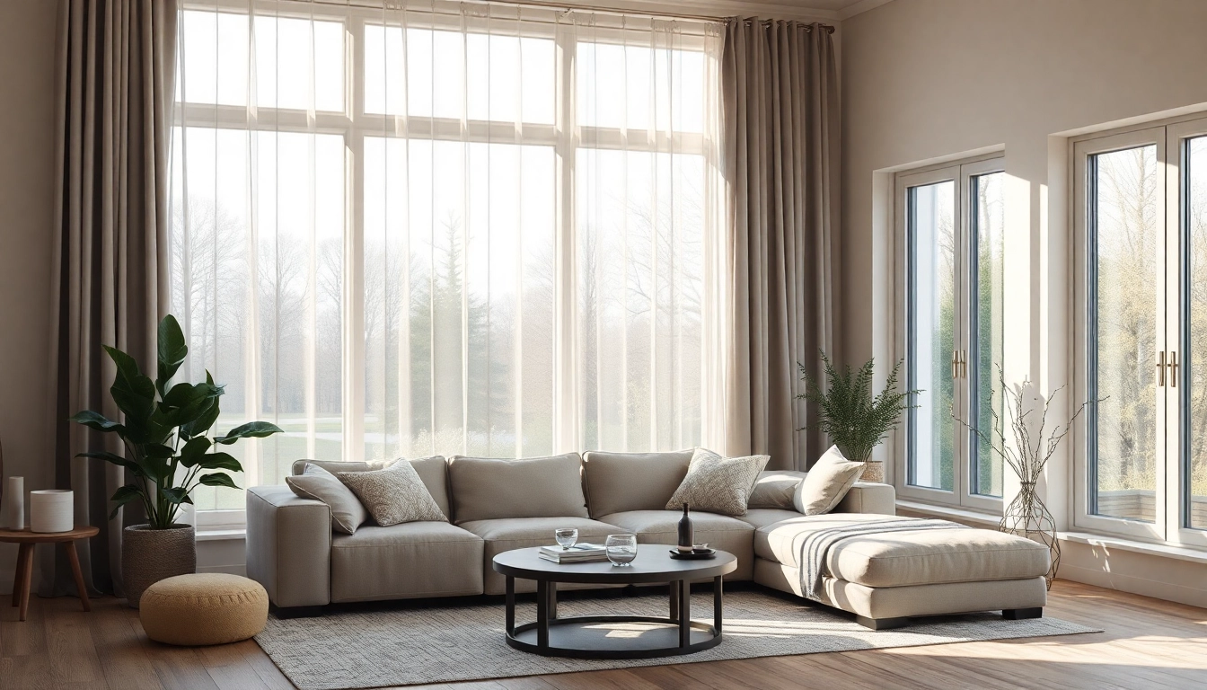 Plissee ohne Bohren in einem modernen Wohnraumfenster, stilvoll und elegant gestaltet.