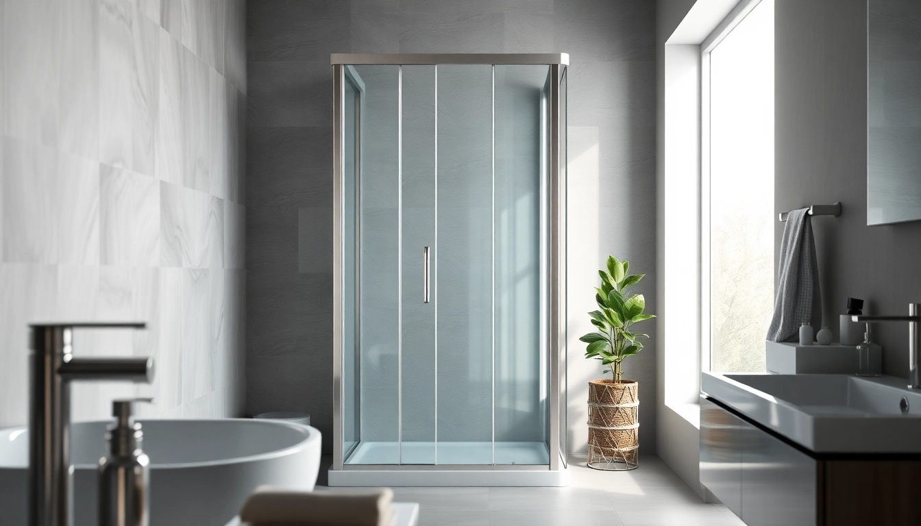 Schöne duschkabine 100x100 pendeltür in einem modernen Badezimmer mit eleganten Details.