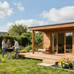 Wunderschönes Gartenhaus kaufen für entspannte Familienmomente im Freien.